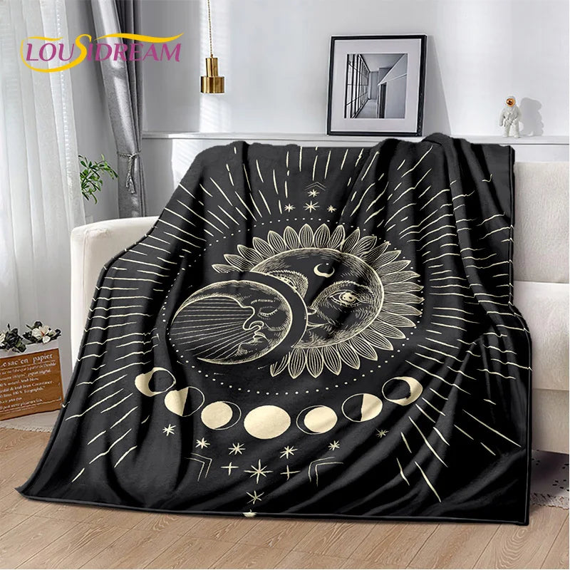 Boho Suns Plush Blanket/Bedspread, Choose Your Size