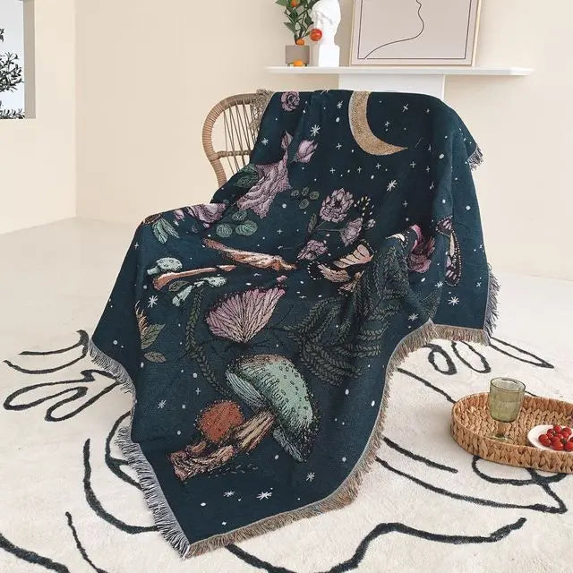 Tree of Life Woven Sofa Blanket