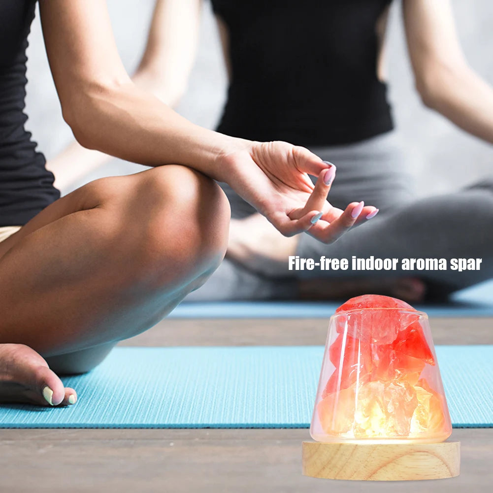 Natural Himalayan Salt Table Lamp & Oil Diffuser