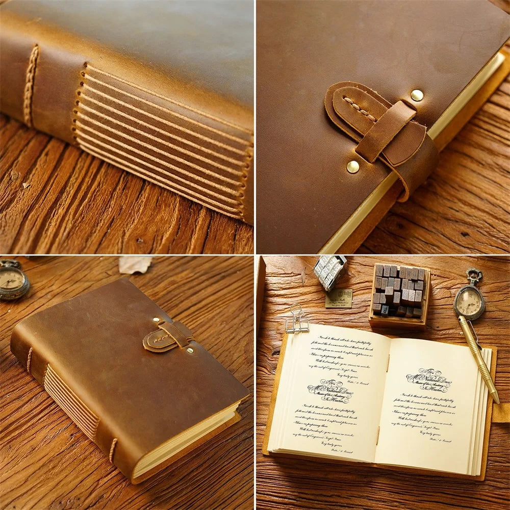 Genuine Leather Journals or Blank Books with Locks