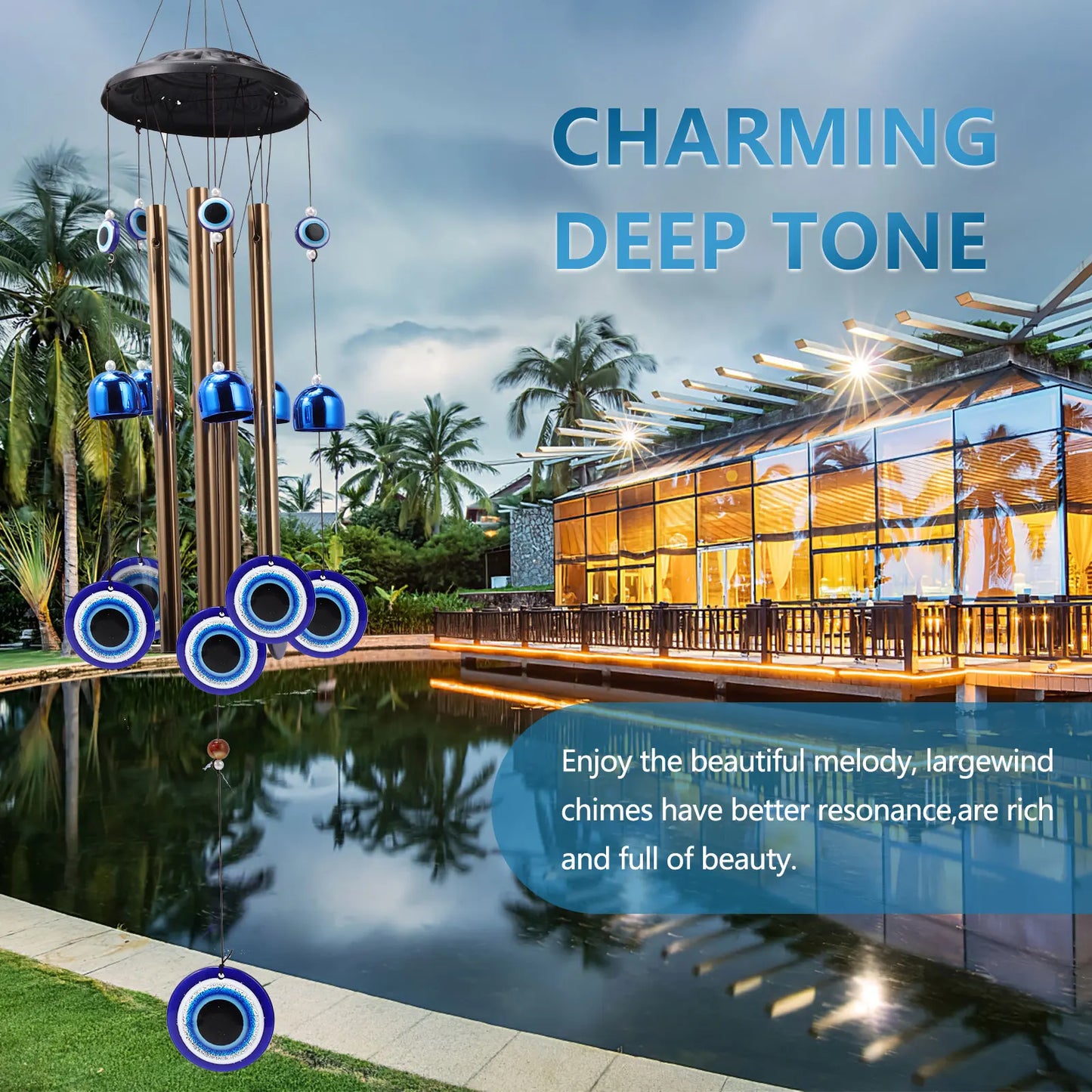 Blue Evil Eye Wind Chimes