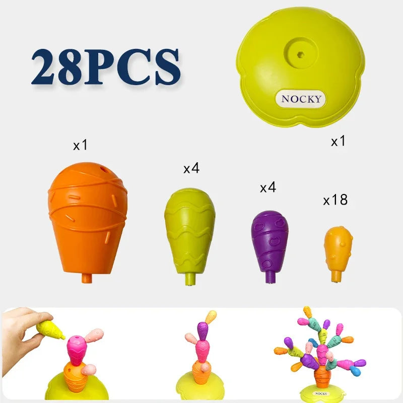 Balance Cactus, Colorful Durable Plastic(Waterproof & Easy to Sanitize)