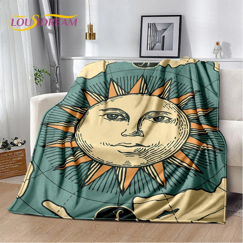 Evergreen Celestial Plush Blanket/Bedspread, Choose Your Size