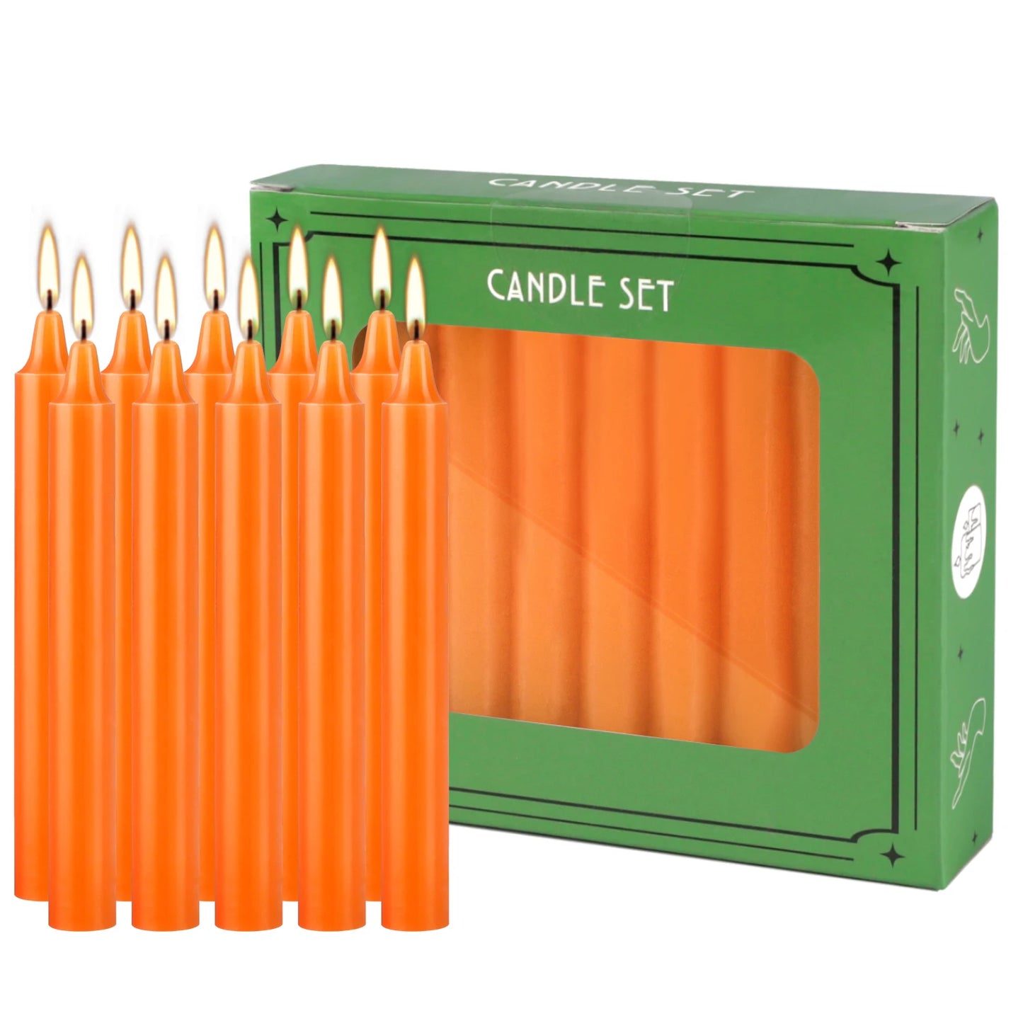 Orange 4" Chime Candles, Box of 20