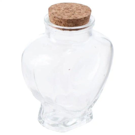 Petite Heart-Shaped Glass Bottle with Cork