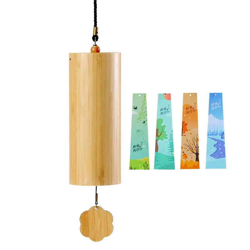 Zen Meditation Bamboo Wind Bell, Notes C, G, Am, & Dm Chord