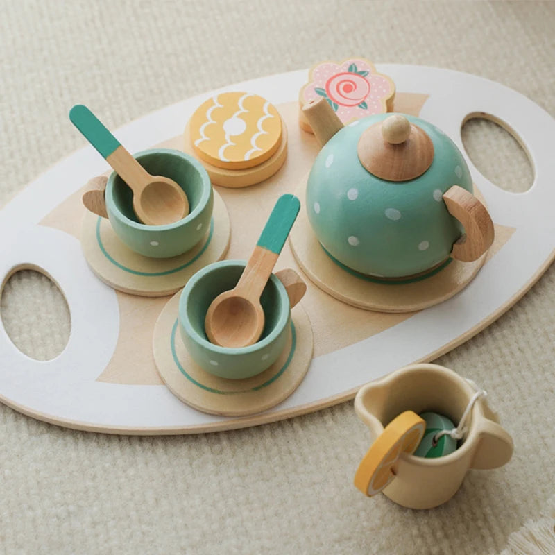 Wooden Afternoon Tea Set