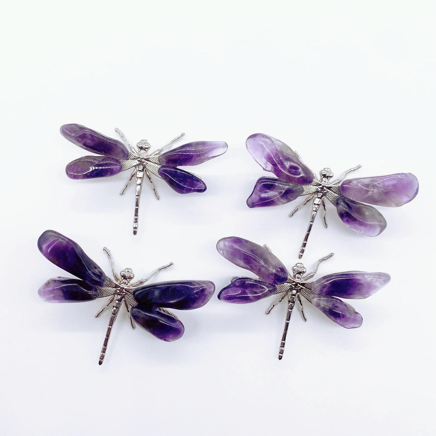 1 Piece Natural Amethyst Dragonfly