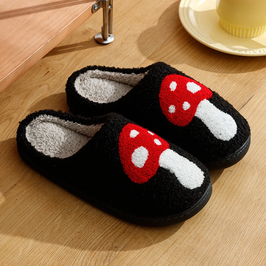 Black Mushroom Slippers (sizing is ladies European)