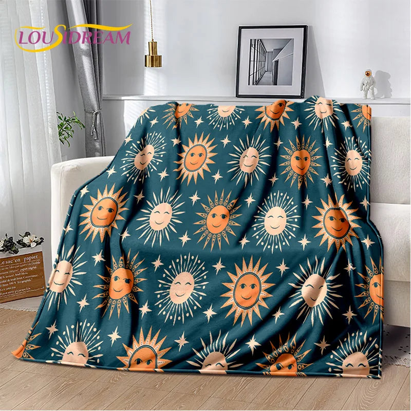 Evergreen Celestial Plush Blanket/Bedspread, Choose Your Size