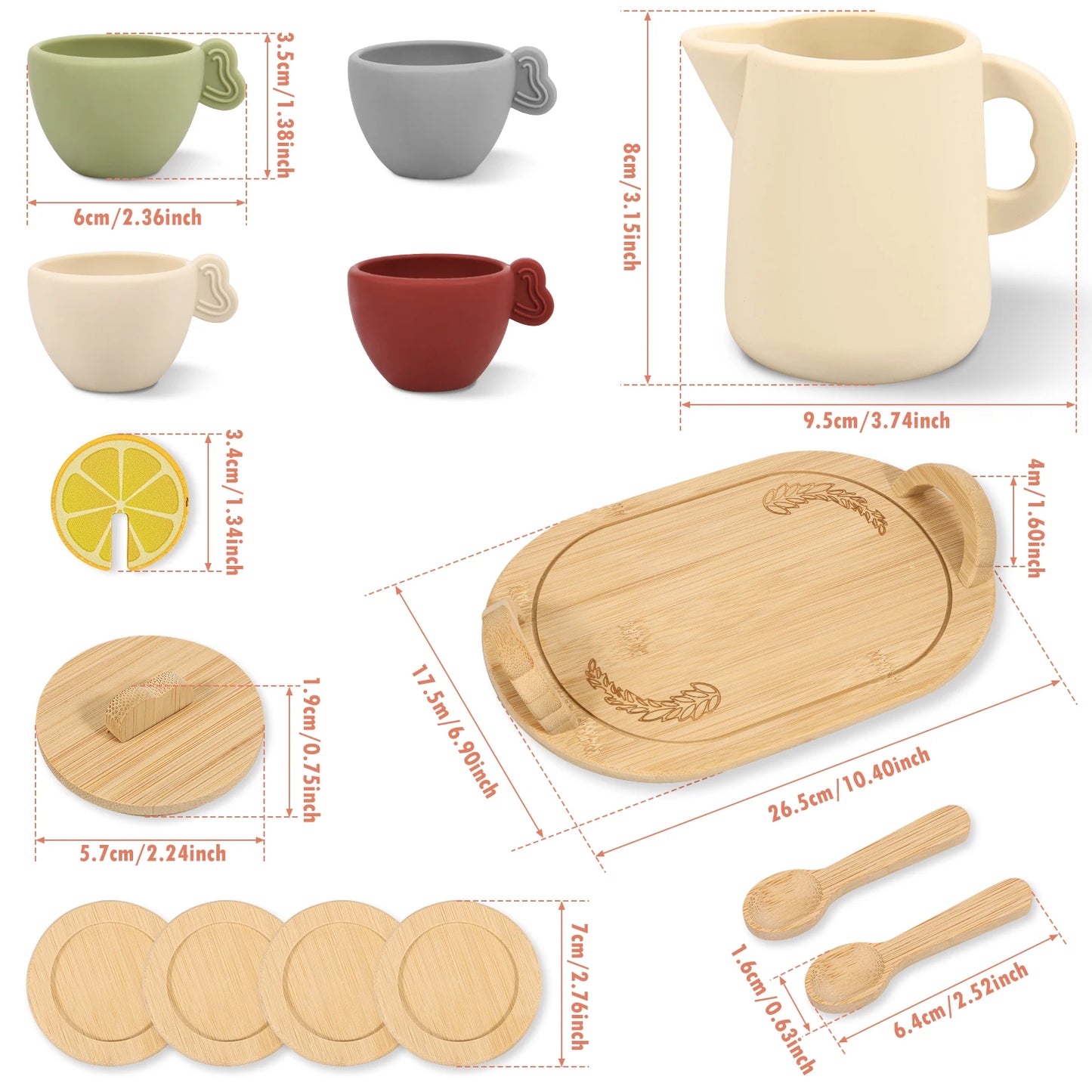 Wooden Montessori Tea Set