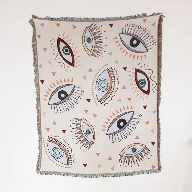 The Moon Tarot Woven Sofa Blanket