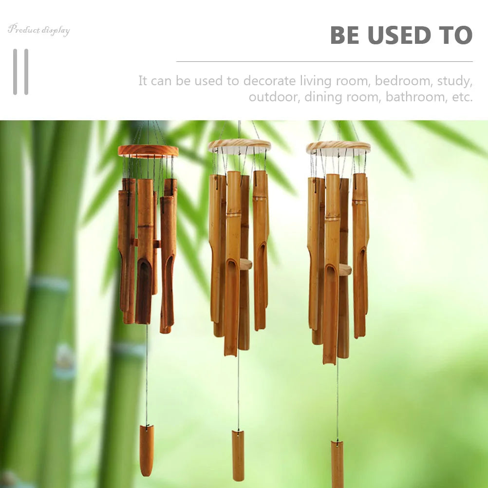 Large Bamboo Wind Chimes, Deep Tone