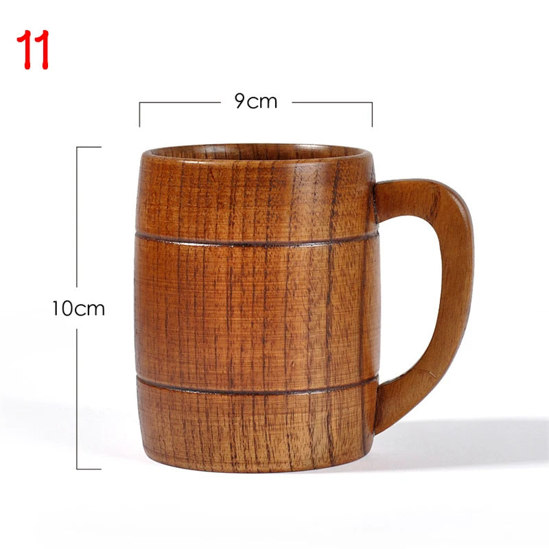 Carved Wooden Mug, Food Grade, 11oz