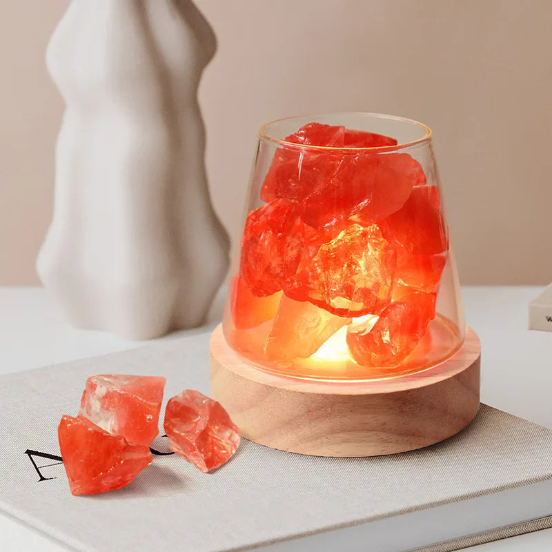 Natural Himalayan Salt Table Lamp & Oil Diffuser