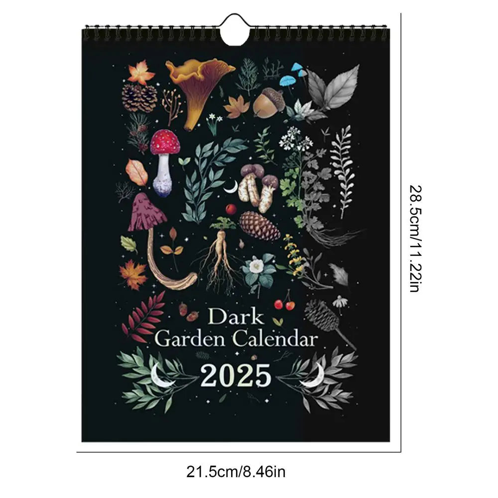 Dark Garden Lunar Calendar, Jellyfish Blue 2025