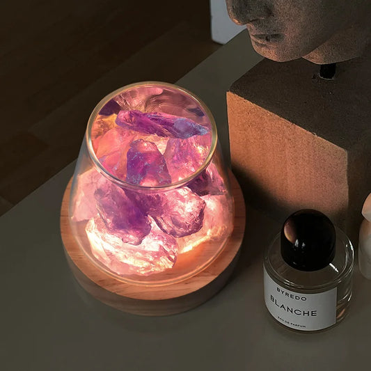 Natural Himalayan Salt Table Lamp & Oil Diffuser