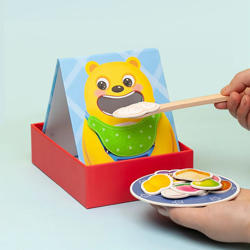 Montessori Animal Feeding Games, Spoon-Fed Bear