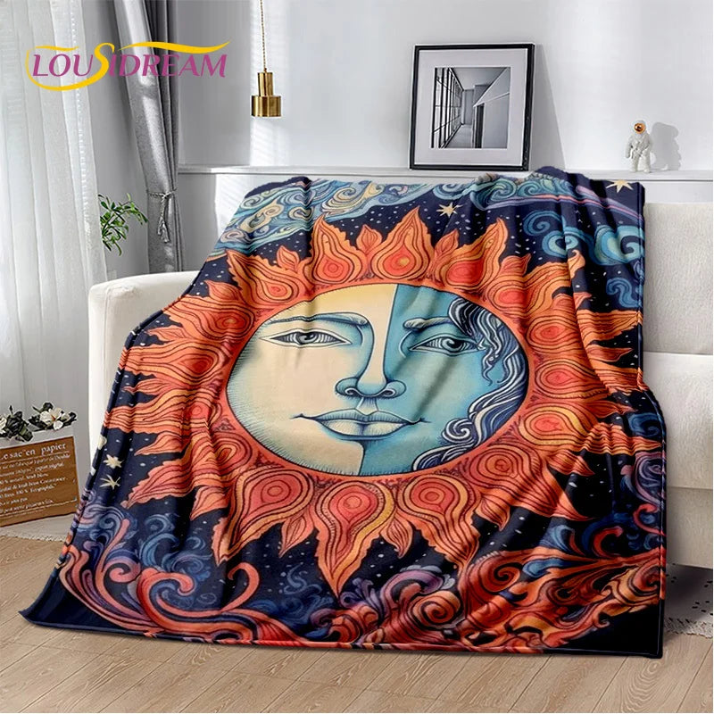 Evergreen Celestial Plush Blanket/Bedspread, Choose Your Size