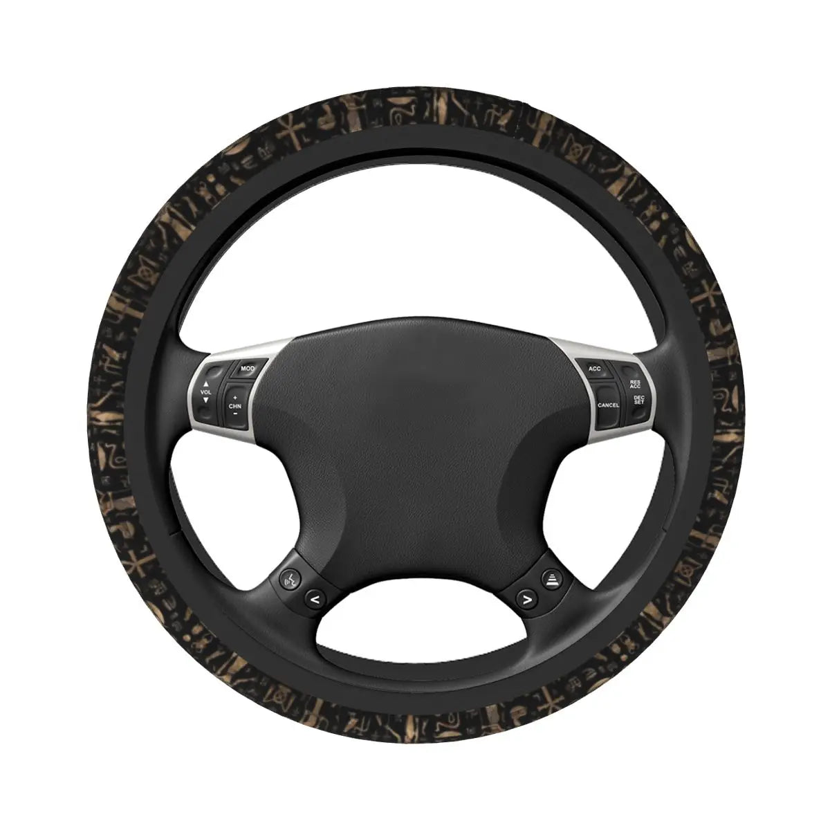 Ancient Egyptian Gods And Hieroglyphs Steering Wheel Cover