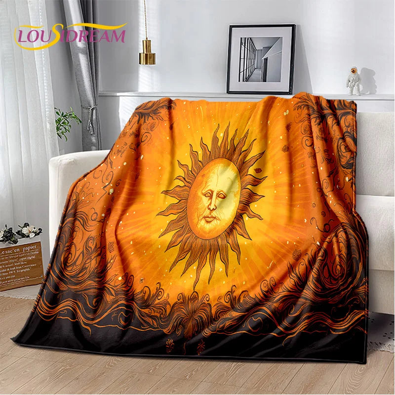 Boho Suns Plush Blanket/Bedspread, Choose Your Size