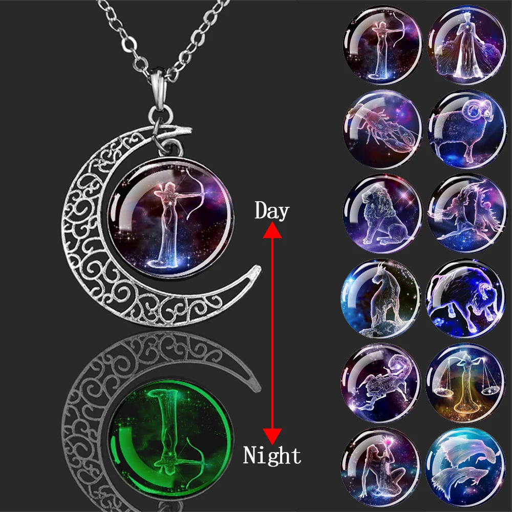 Luminous Zodiac Moon Pendants