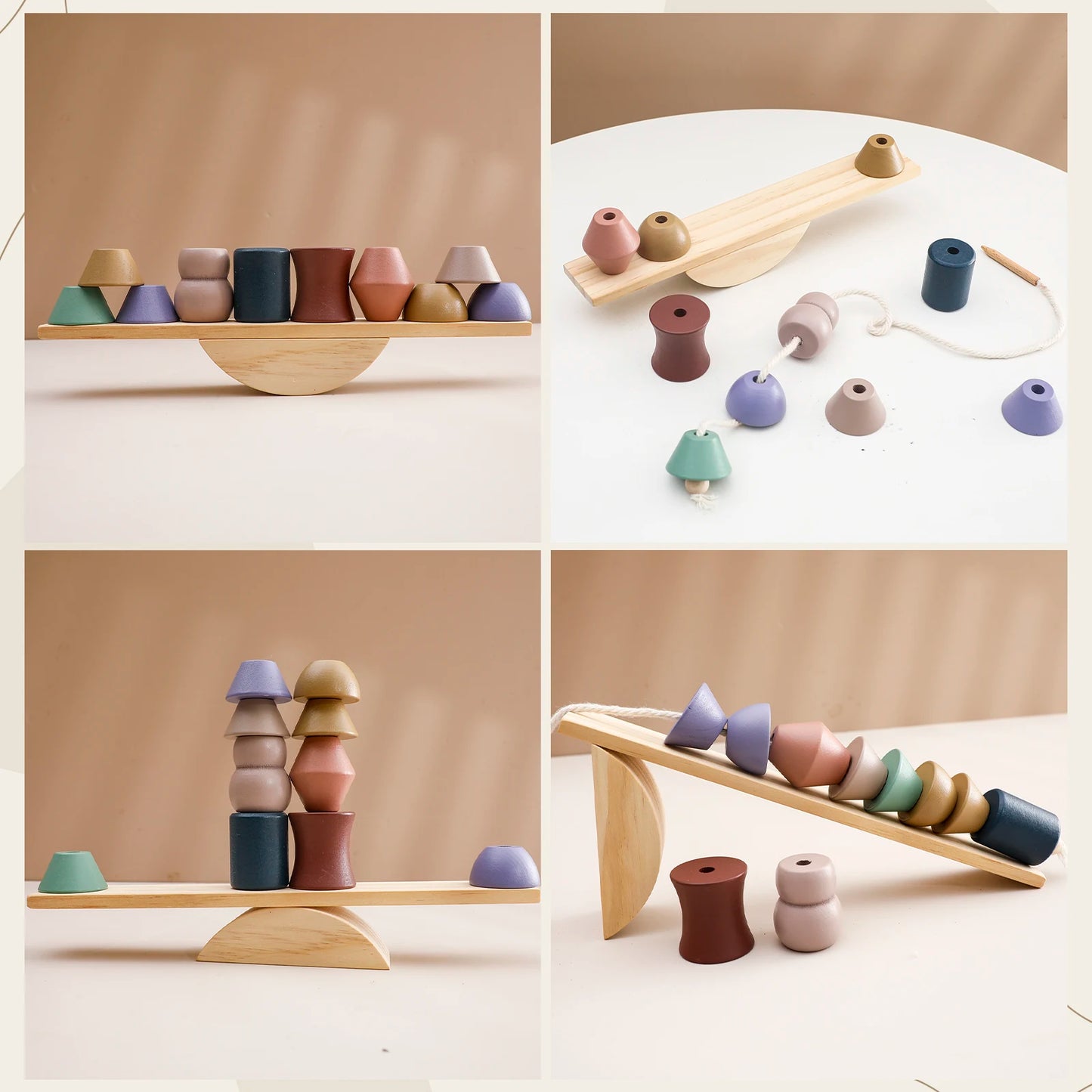 Celestial Wooden Balance and Threading Set