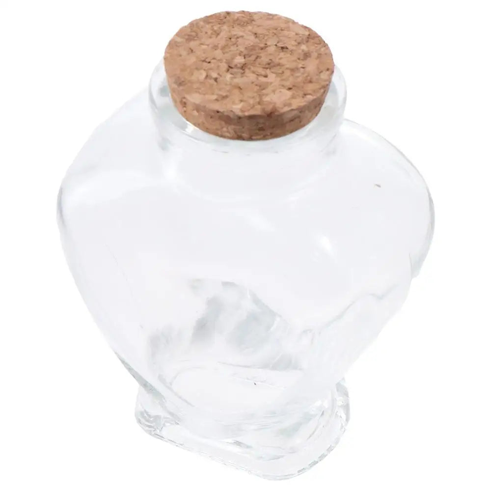 Petite Heart-Shaped Glass Bottle with Cork