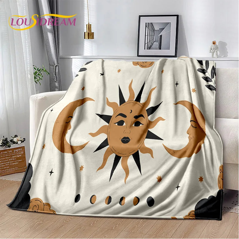 Evergreen Celestial Plush Blanket/Bedspread, Choose Your Size