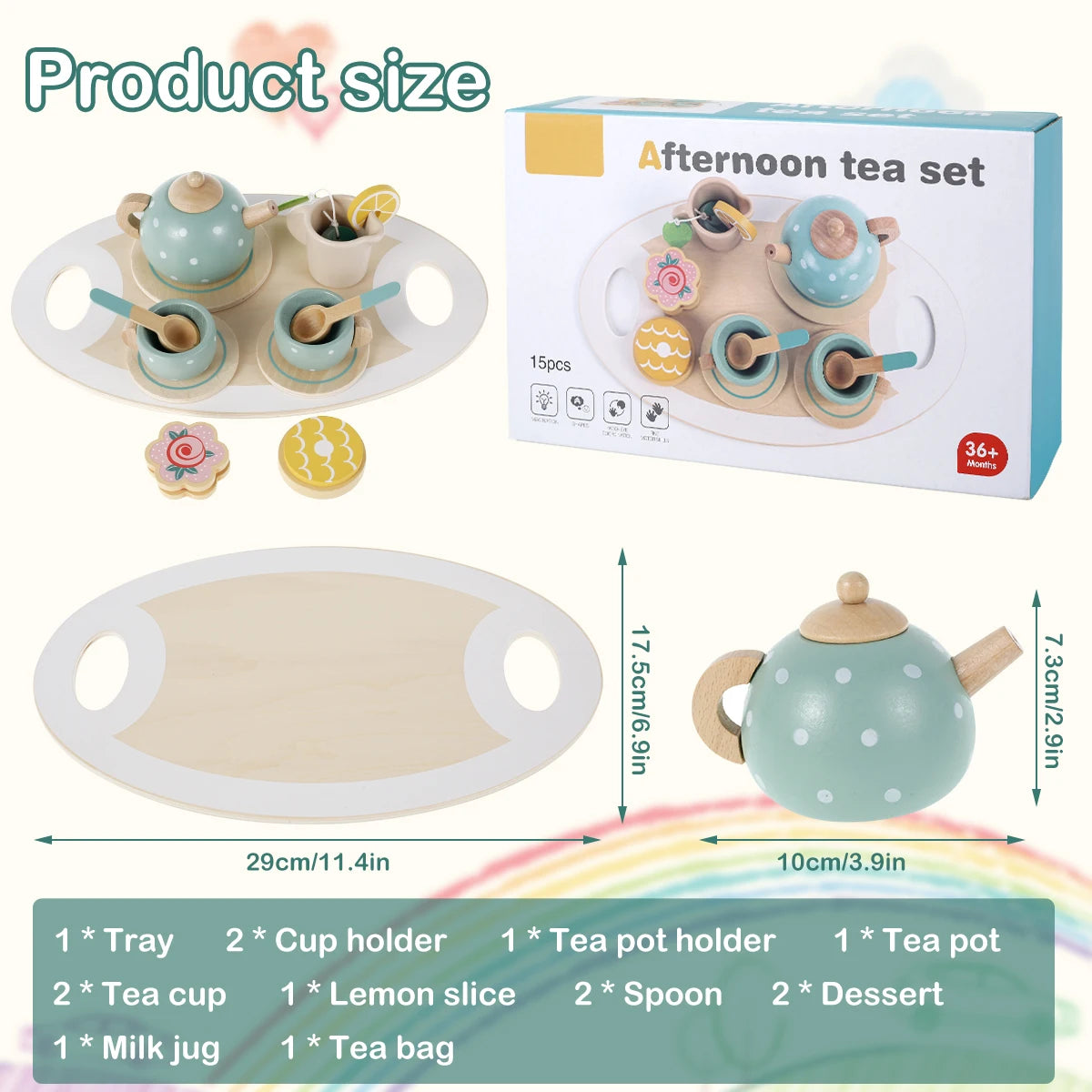 Wooden Montessori Tea Set