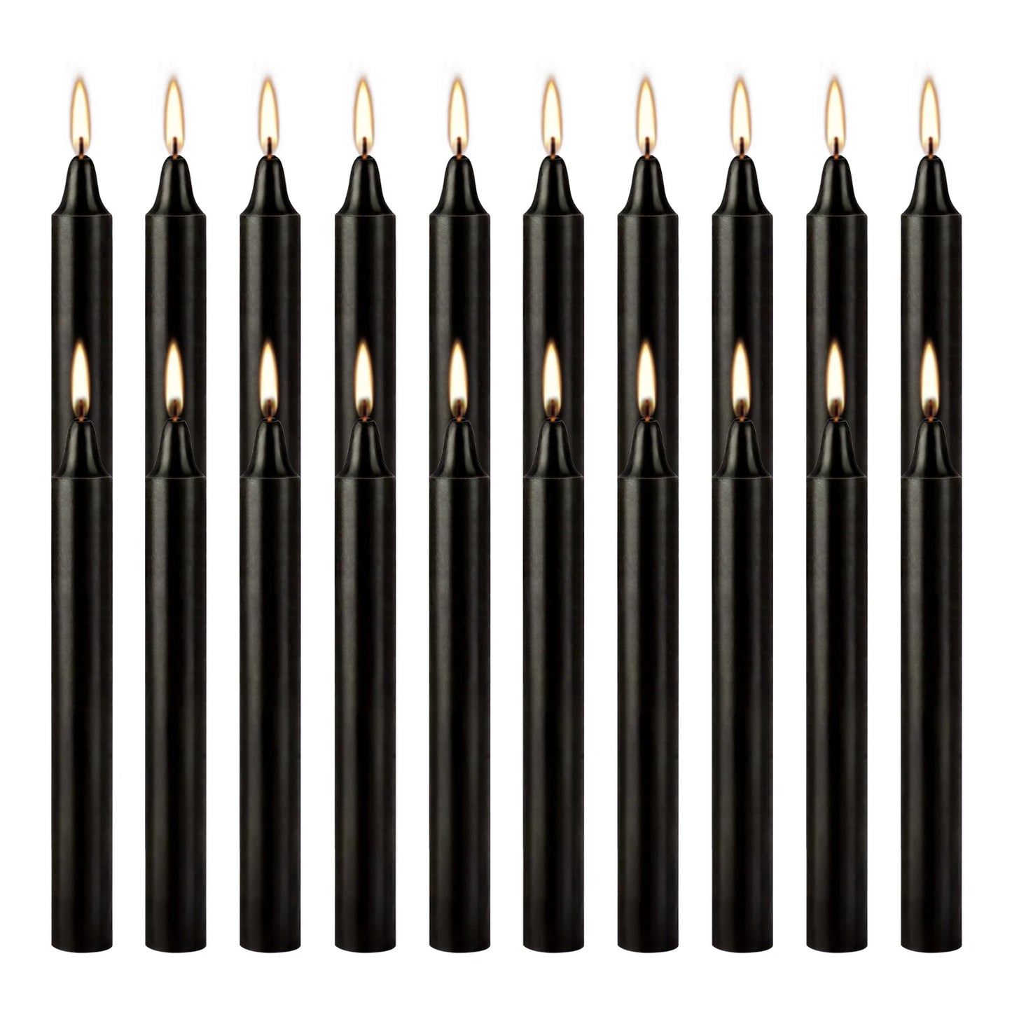 Black 4" Chime Candles, Box of 20