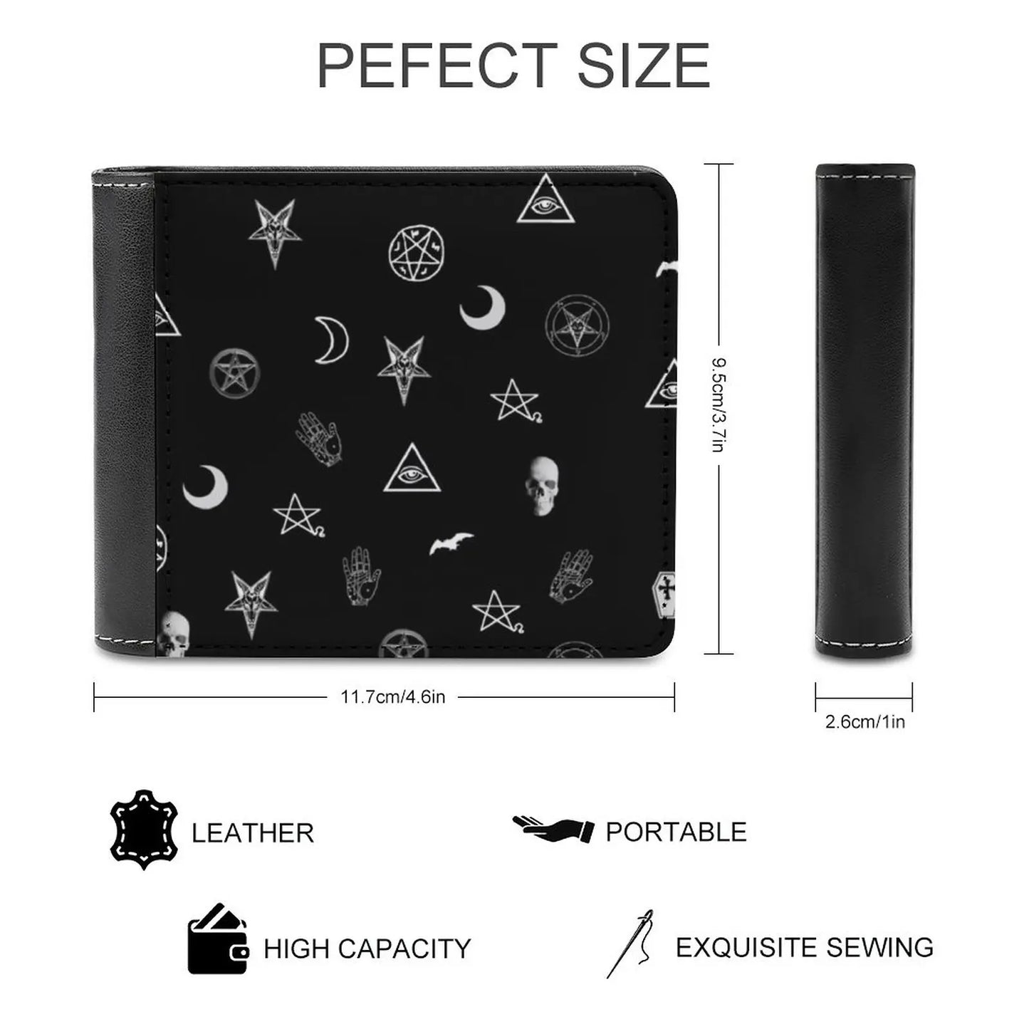 Occult Pattern Leather Wallet 