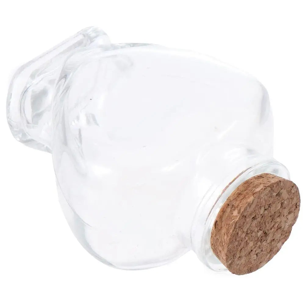 Petite Heart-Shaped Glass Bottle with Cork