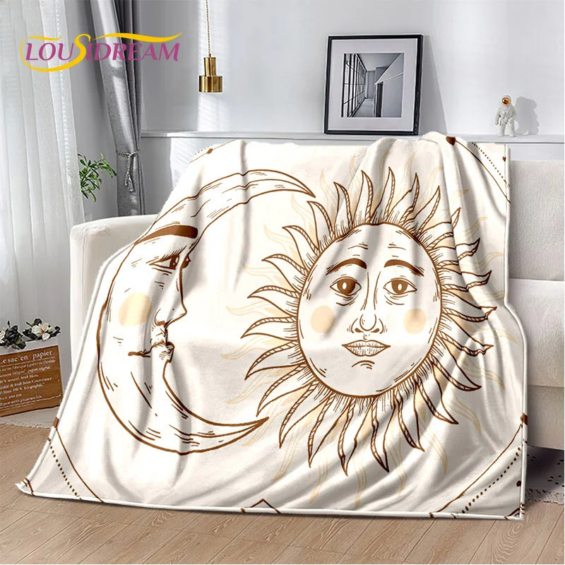 Boho Suns Plush Blanket/Bedspread, Choose Your Size