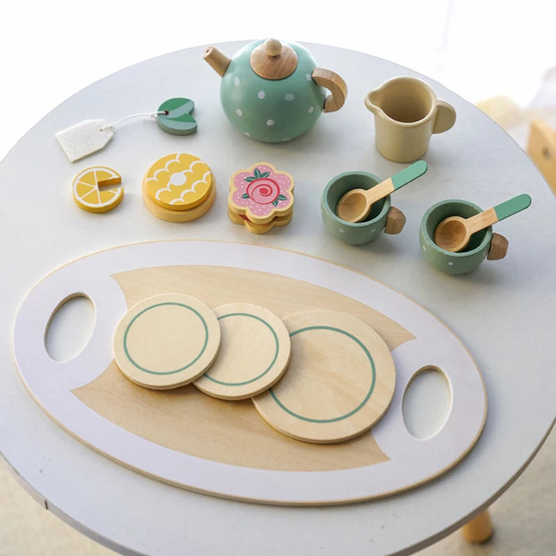 Wooden Afternoon Tea Set