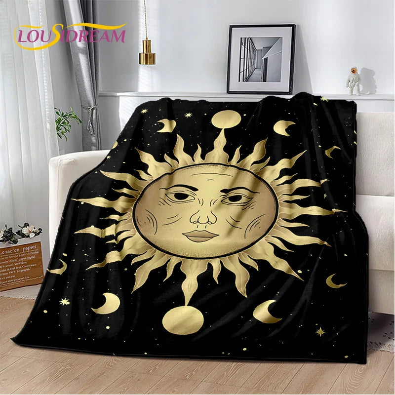 Evergreen Celestial Plush Blanket/Bedspread, Choose Your Size