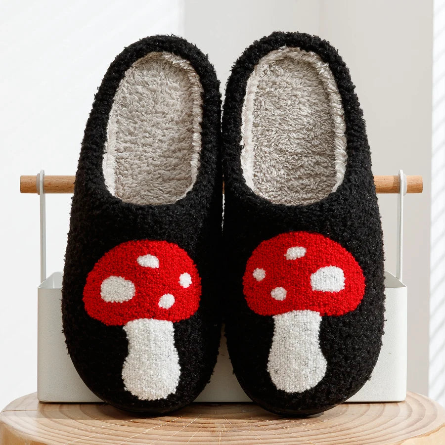 Black Mushroom Slippers (sizing is ladies European)