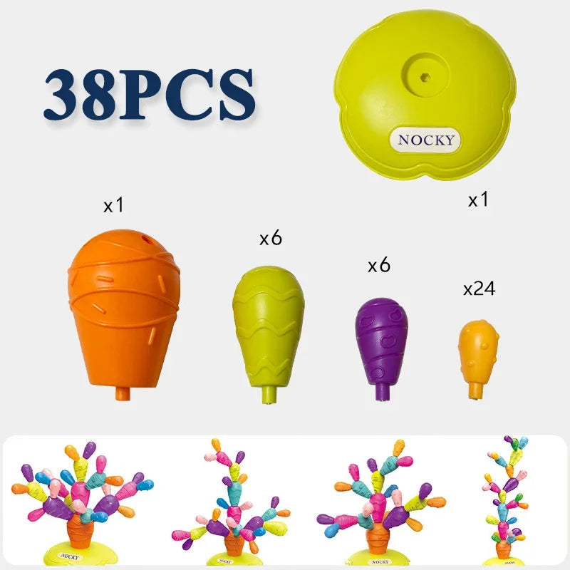 Balance Cactus, Colorful Durable Plastic(Waterproof & Easy to Sanitize)