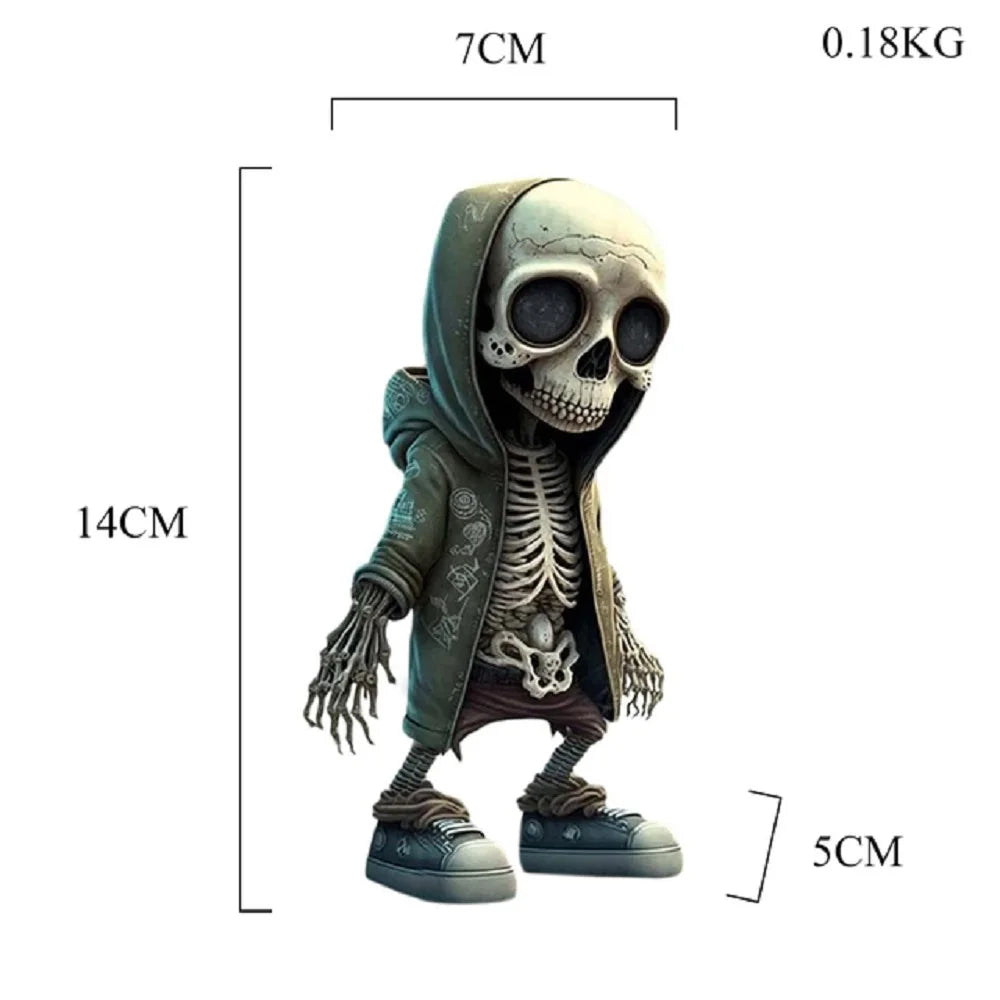 Hoodie Skeleton Resin Statue