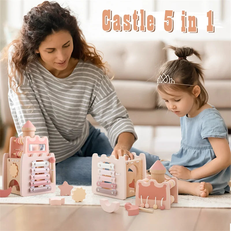 Wooden Fairytale Castle 
Five-in-One Montessori Magical Musical Learning Castle