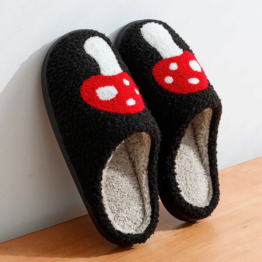 Black Mushroom Slippers (sizing is ladies European)