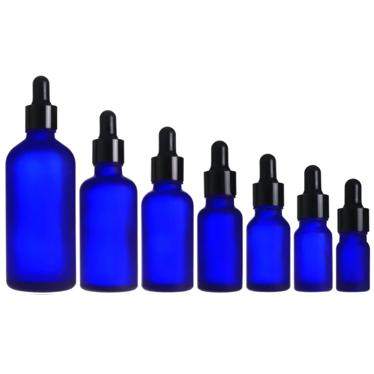 Cases of 5, Glass Tincture Dropper Bottles, 10ml-100ml