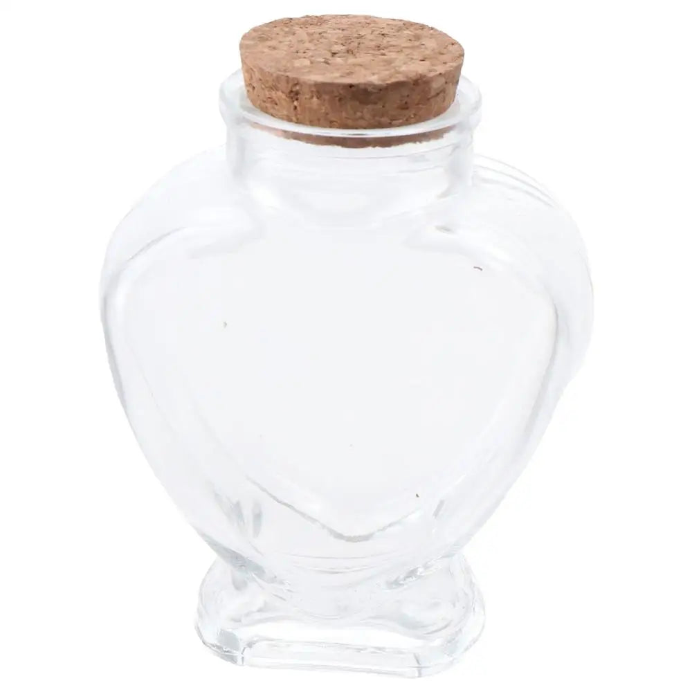 Petite Heart-Shaped Glass Bottle with Cork