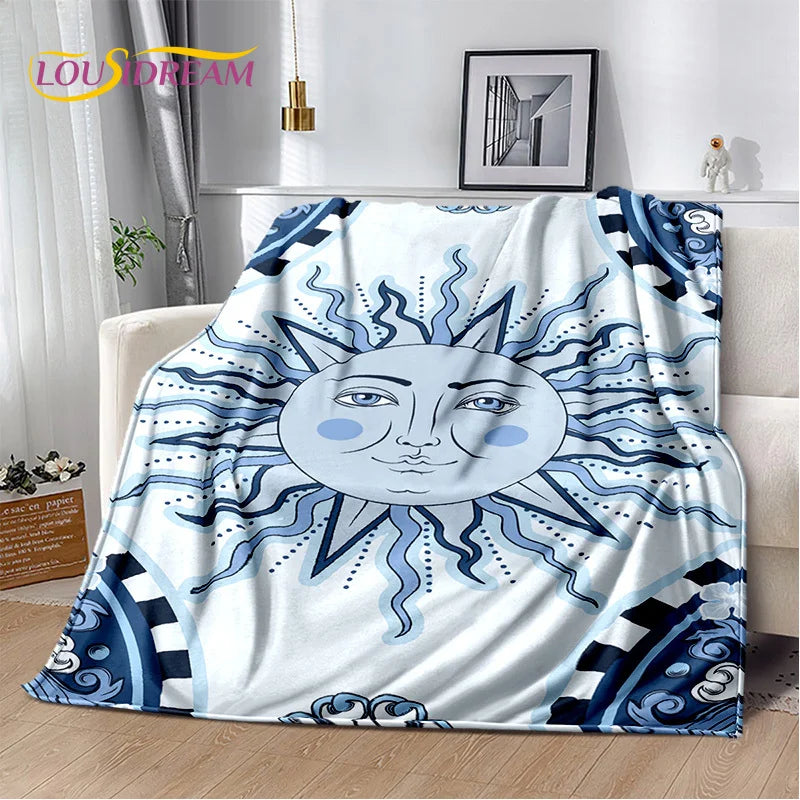 Boho Suns Plush Blanket/Bedspread, Choose Your Size