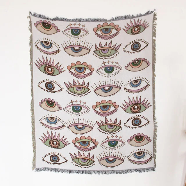 The Sun Tarot Woven Sofa Blanket