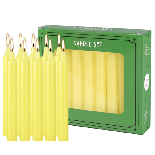 Yellow 4" Chime Candles, Box of 20