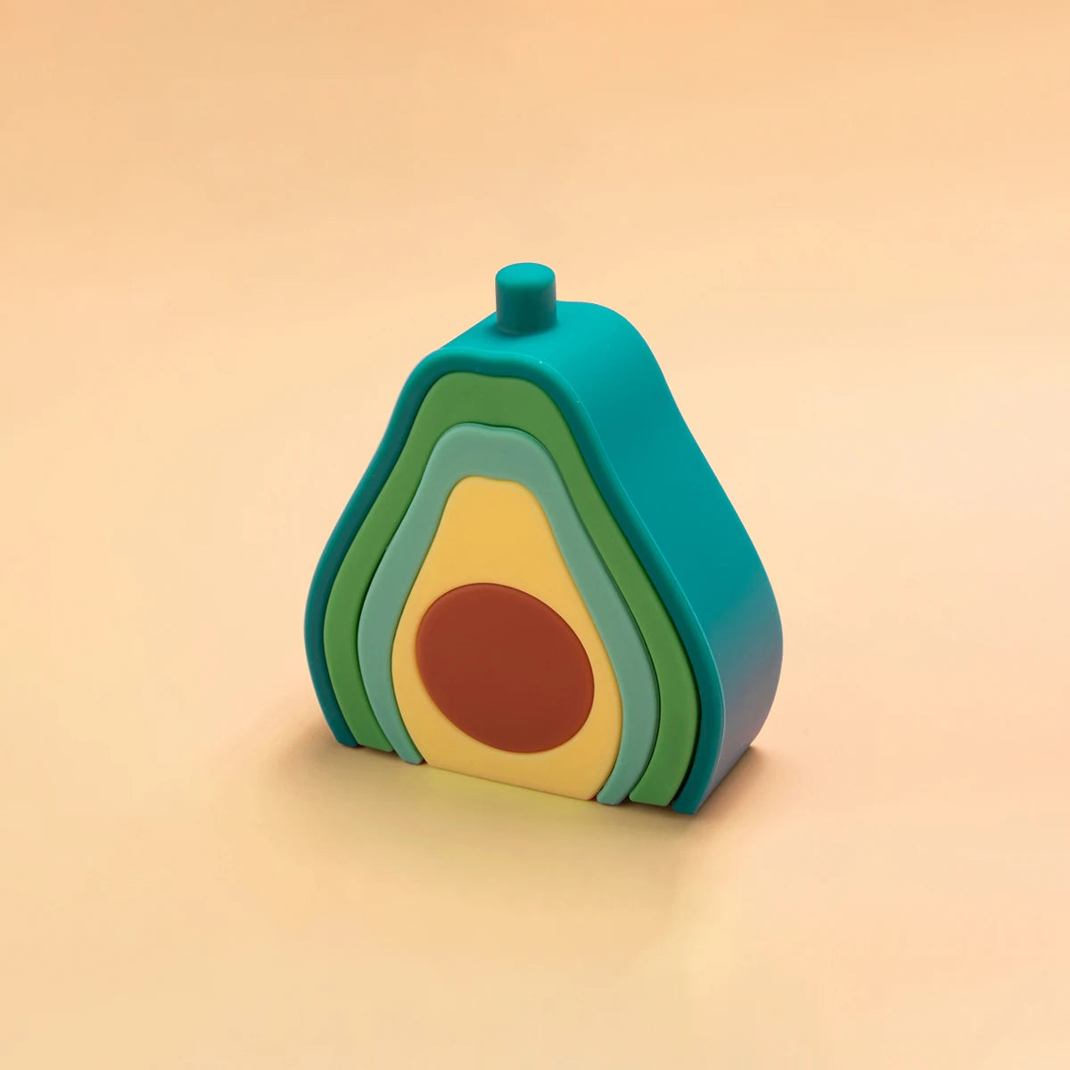 Soft-Stack Avocado, a Montessori Build and Learn Toy