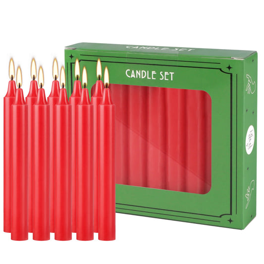 Red 4" Chime Candles, Box of 20