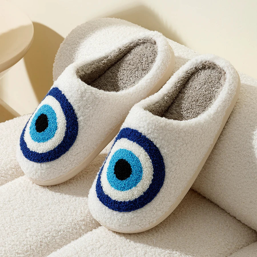 Plush Turkish Evil Eye Slippers
(sizing is ladies European)