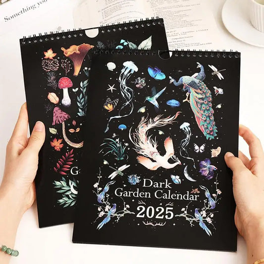 Dark Garden Lunar Calendar, Jellyfish Blue 2025